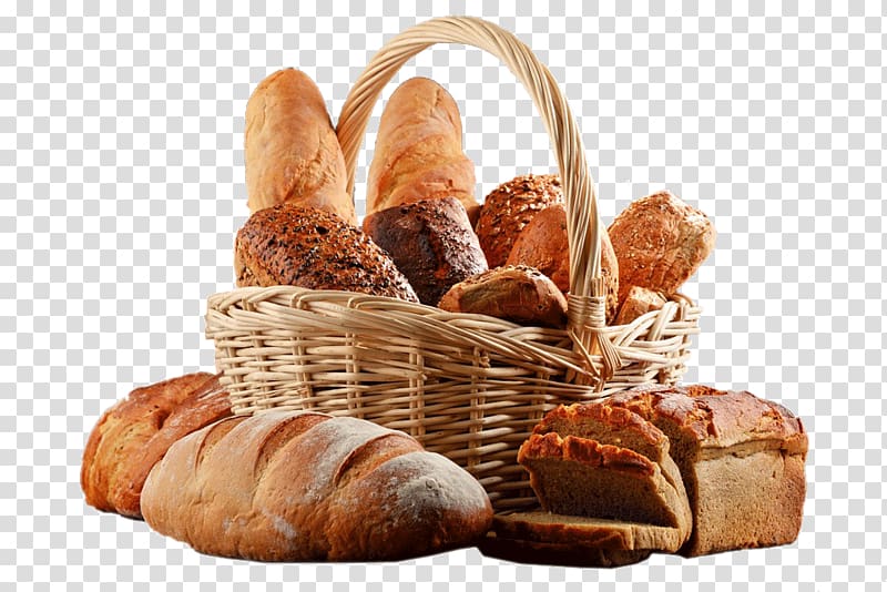a basket of bread transparent background PNG clipart