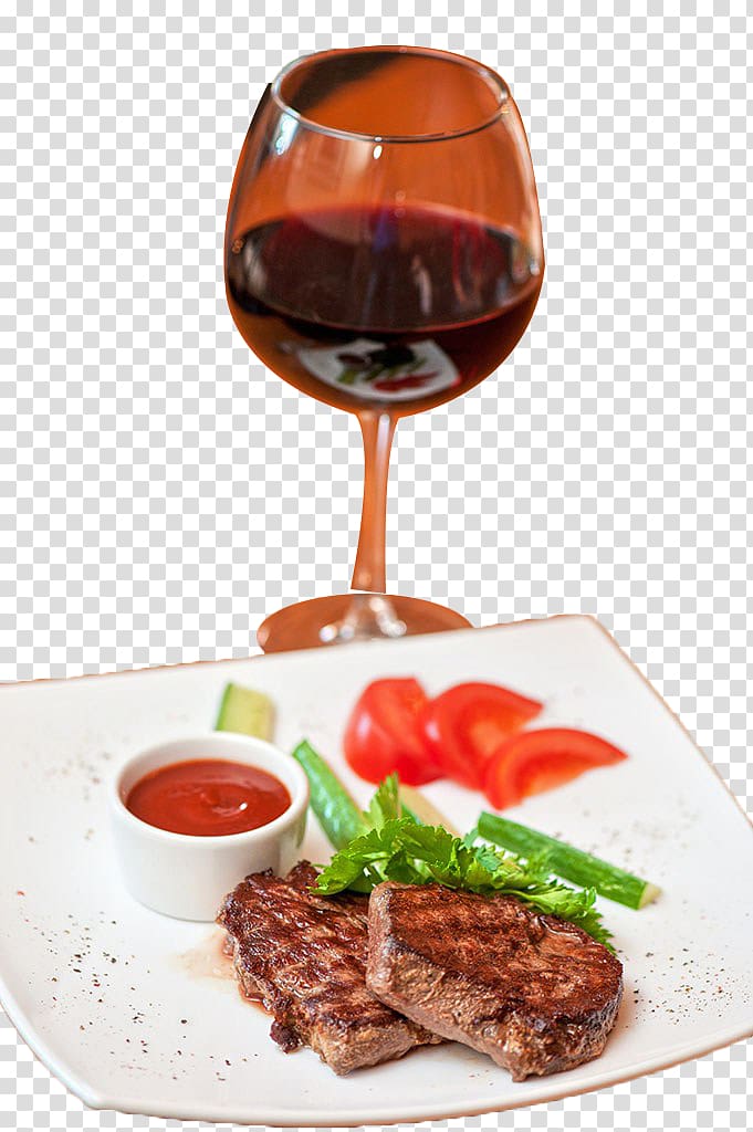 Red Wine Roast beef Beefsteak Barbecue grill, Steak red wine transparent background PNG clipart