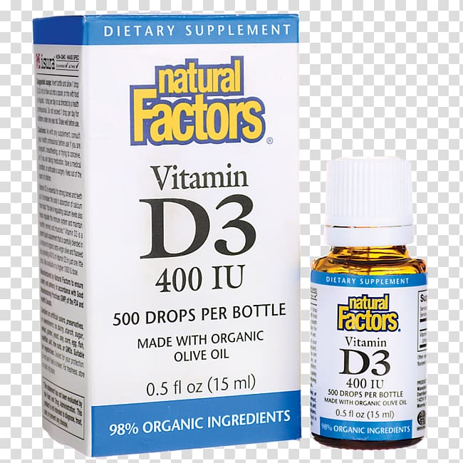 Natural Factors Vitamin D3 Drops International unit Dietary supplement, turmeric starch transparent background PNG clipart