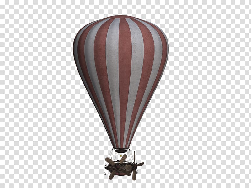 brown and white hot air balloon illustration, Vintage Hot Air Balloon transparent background PNG clipart