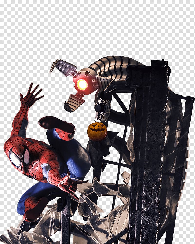 Spider-Man Iron Man Felicia Hardy Falcon Statue, iron spiderman transparent background PNG clipart