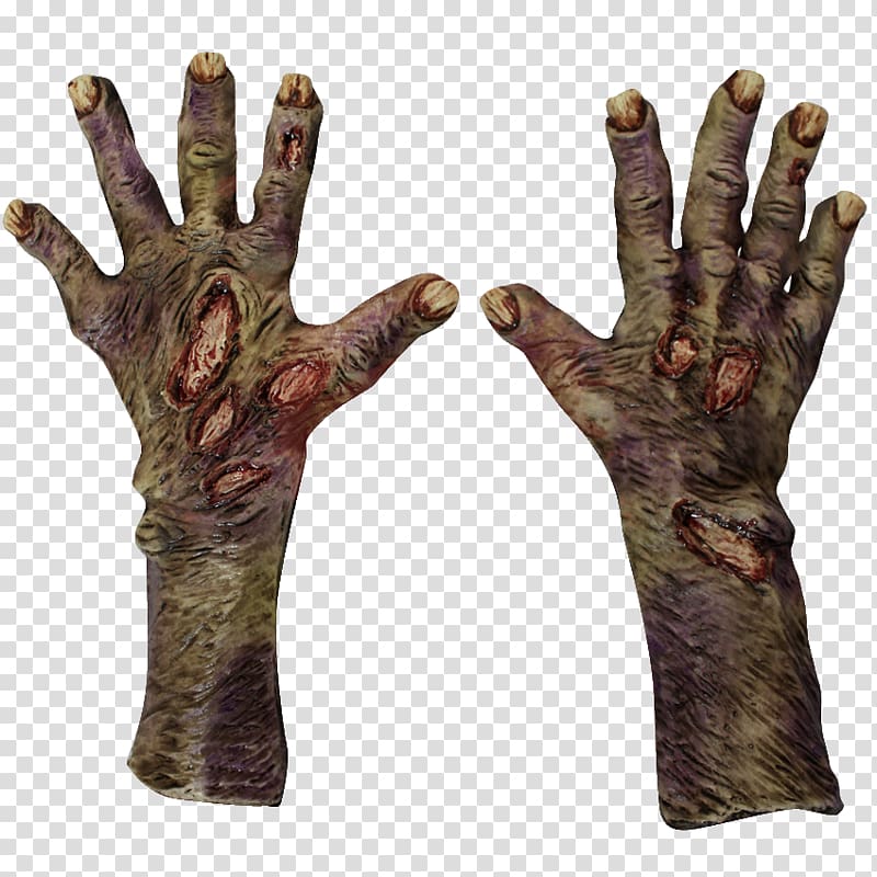 Hand Costume Glove Zombie Clothing Accessories, zombie transparent background PNG clipart