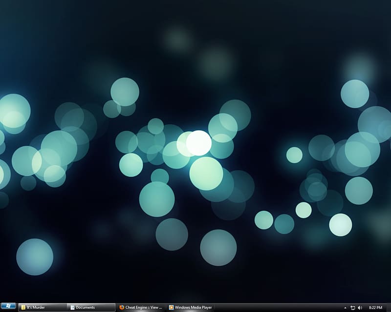 Windows 7 desktop screenshot, Bokeh Desktop , turquoise transparent background PNG clipart