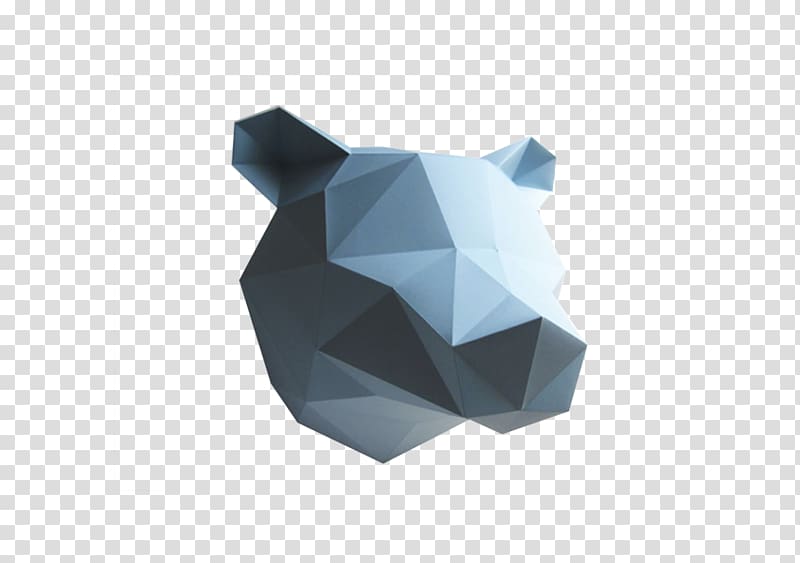 Paper Polar bear Origami Trophy, bear transparent background PNG clipart