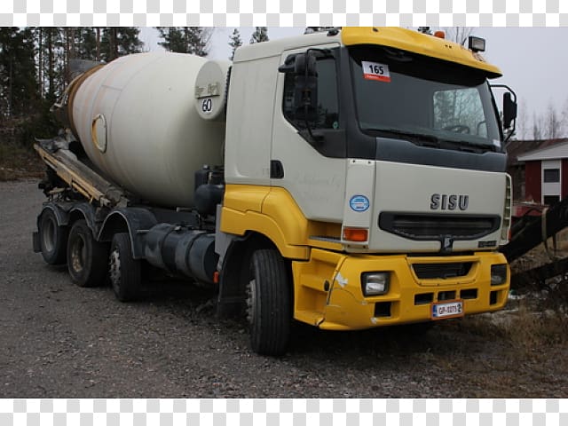 Commercial vehicle Heavy Machinery Cement Mixers Iveco Stralis, Concrete truck transparent background PNG clipart