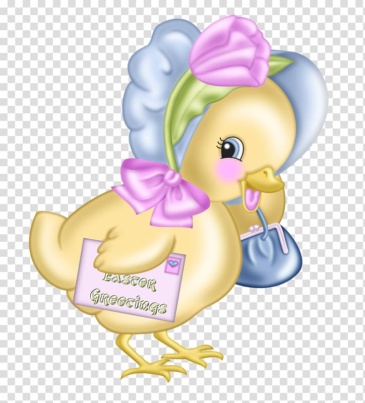 Easter Bunny Duck , A cute little duck transparent background PNG clipart