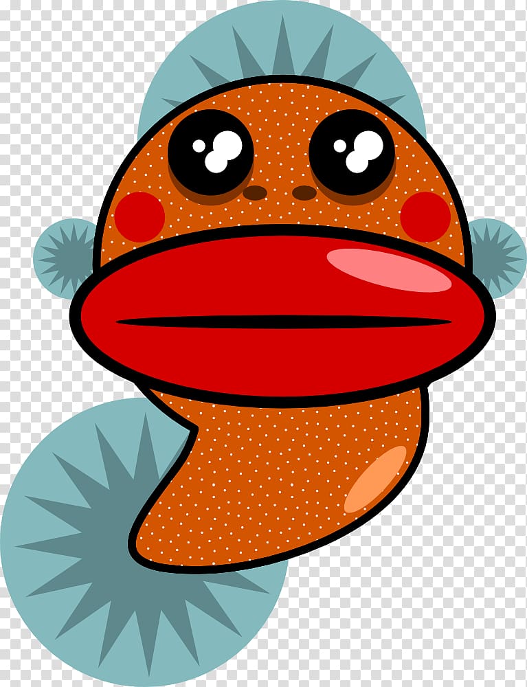 Lip Cartoon Fish , Gold Fish transparent background PNG clipart