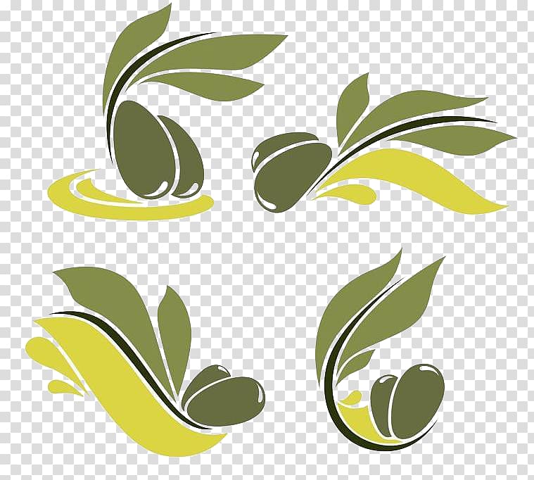 Olive oil Logo Illustration, Green olive branch transparent background PNG clipart