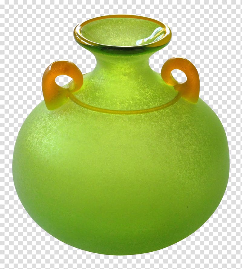 Vase Acid green Murano Ceramic Glass, iron vase transparent background PNG clipart