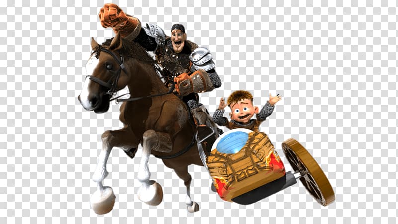 man mounted on horse illustration, My Knight and Me Horse With Sidecart transparent background PNG clipart