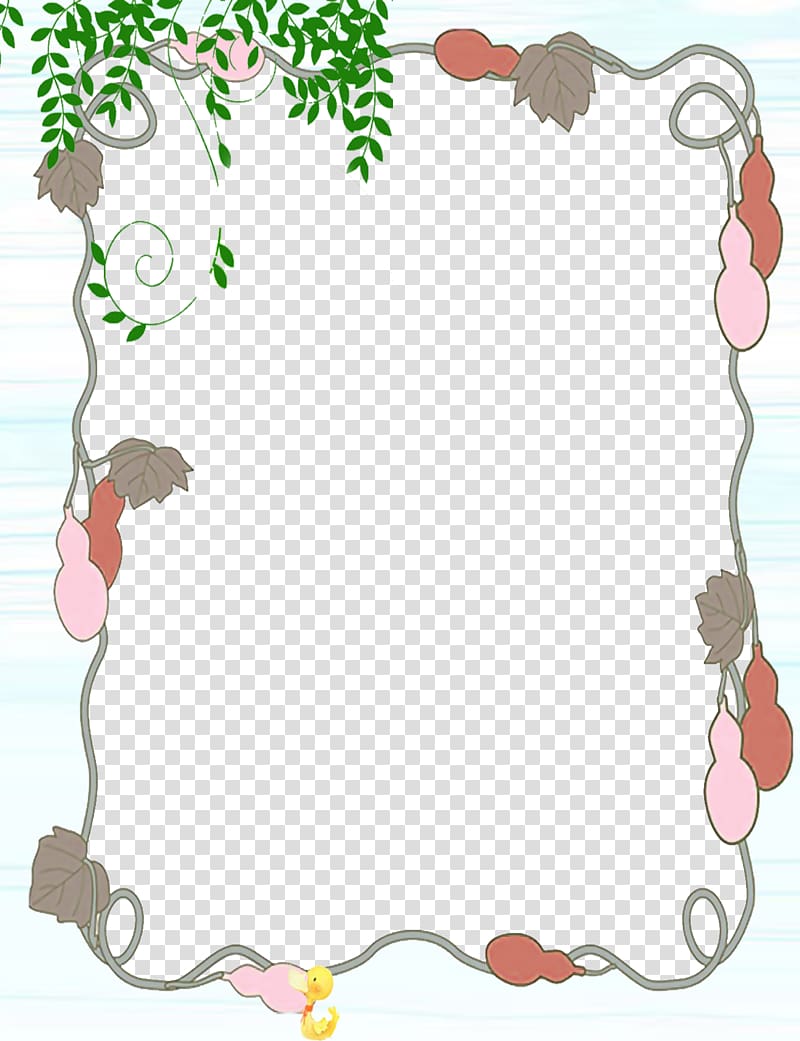 Paper frame , Gourd child border element transparent background PNG clipart