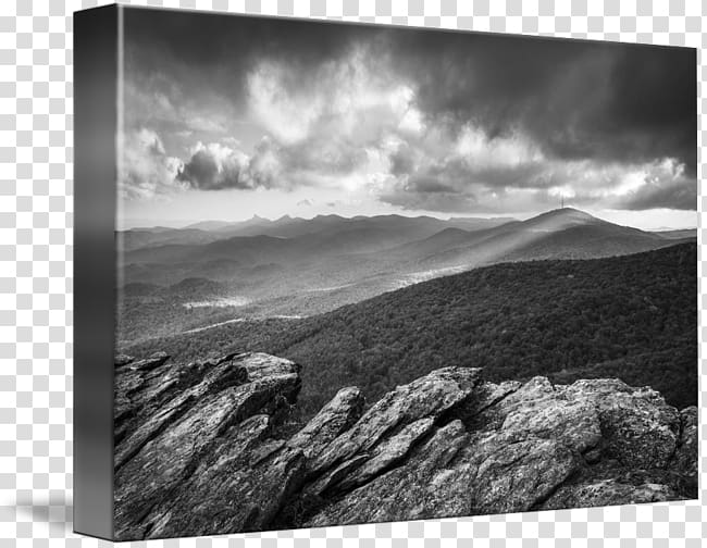 Rough Ridge Lookout, Grandfather Mountain, NC. Blue Ridge Parkway Fine Art Misty Mountain, blue mountains transparent background PNG clipart
