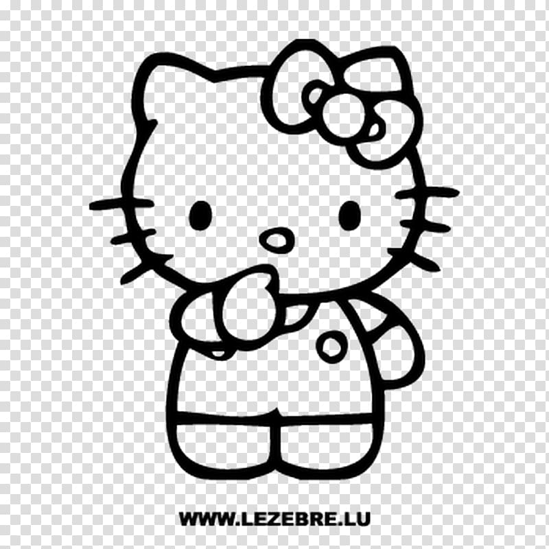 Hello Kitty Coloring book Colouring Pages Sticker, hello kitty free transparent background PNG clipart