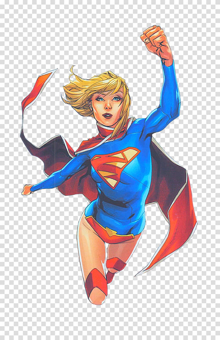 Supergirl Superwoman Superman Cartoon, comics girl transparent background PNG clipart