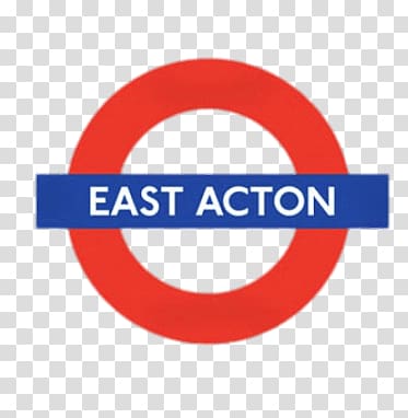 red and blue East Action logo, East Acton transparent background PNG clipart