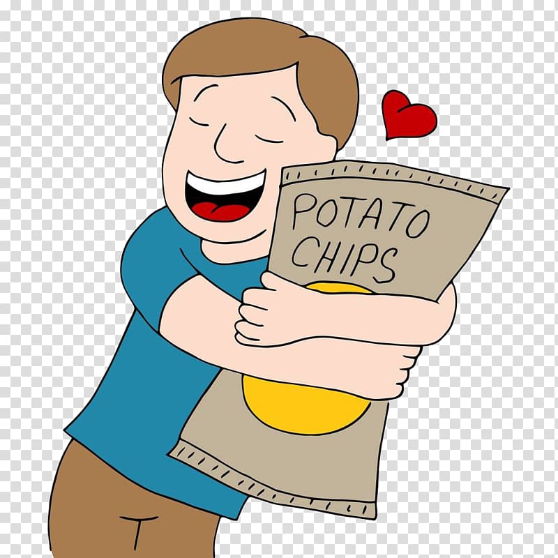 French fries Fast food Junk food Potato chip, Boy with potato chips transparent background PNG clipart