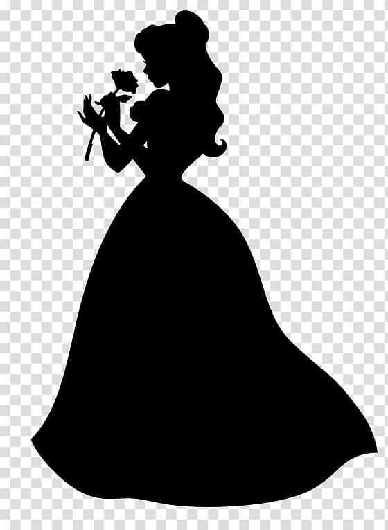 princesse belle silhouette clipart