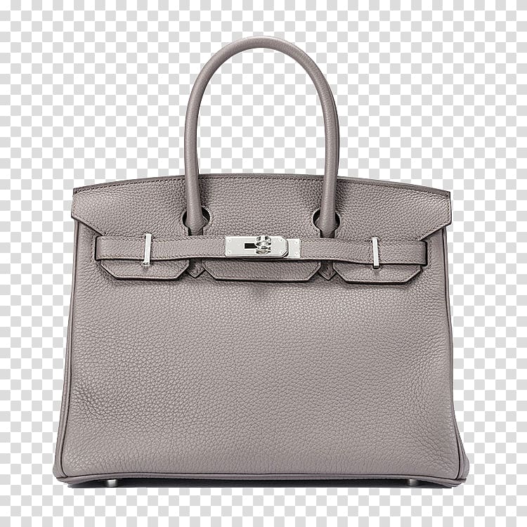 Birkin bag Hermxe8s Handbag Leather, HERMES / Hermes elephant gray leather handbags transparent background PNG clipart