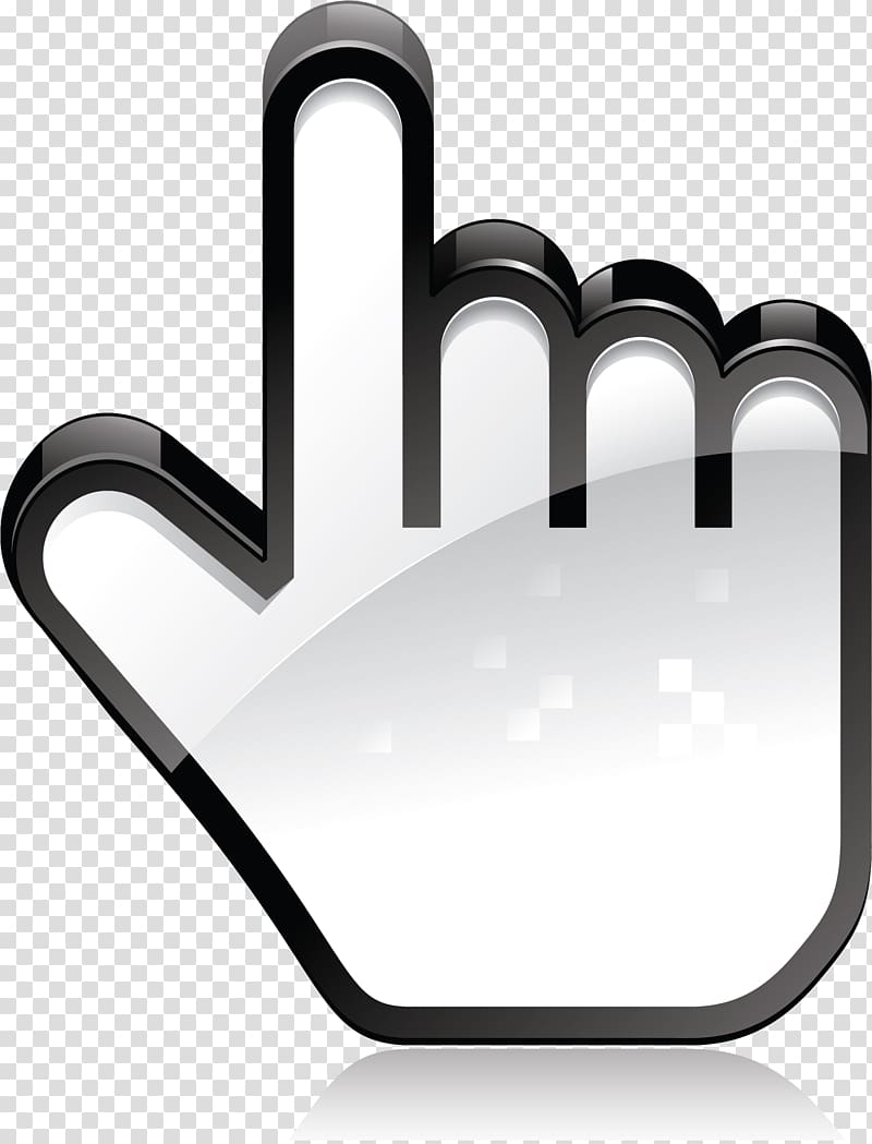 white handsign logo, Computer mouse Pointer Icon, Click File transparent background PNG clipart