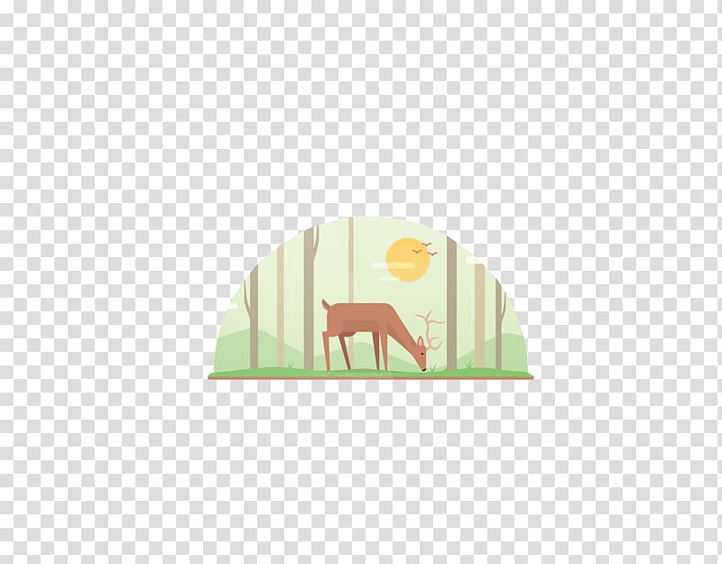 Yellow Pattern, Deer Sunset transparent background PNG clipart