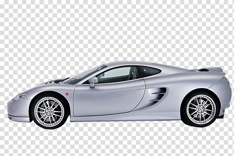 Ascari KZ1 Sports car Noble M600 McLaren 12C, Silver sports car fashion pull the wind transparent background PNG clipart