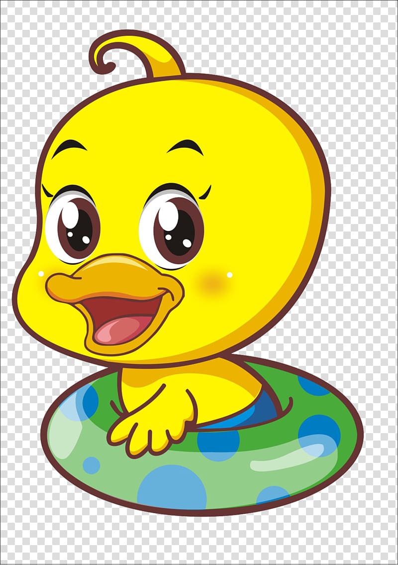 Donald Duck Cartoon , Cute little yellow duck transparent background PNG clipart