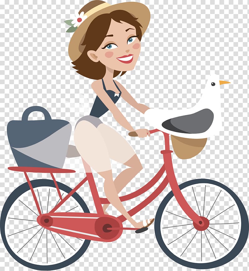 Netherlands Bicycle Cycling Roadster, A little girl riding a bike transparent background PNG clipart