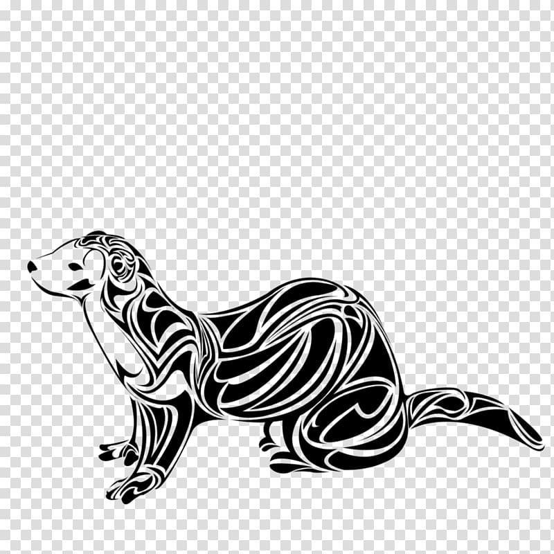 Black-footed ferret Otter Drawing, whale transparent background PNG clipart