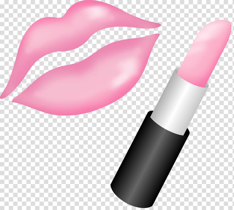 pink lips and lipstick illustration, Lipstick Drawing , Kiss, Pink, Lipstick transparent background PNG clipart