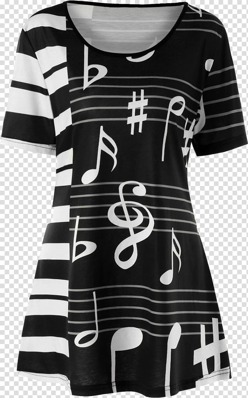 T-shirt Dress Key Musical note Clothing, T-shirt transparent background PNG clipart