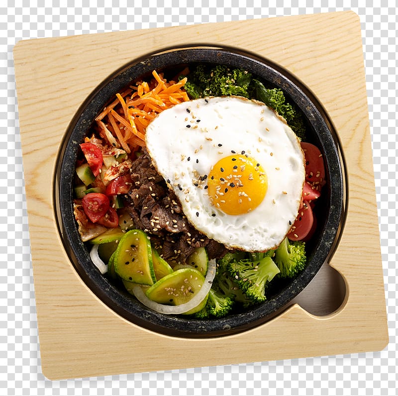 Korean cuisine Breakfast Vegetarian cuisine Bibimbap Food, korean flavor transparent background PNG clipart