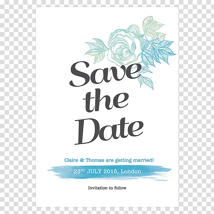 Text Floral design Convite Save the date, Save The Date Wedding Invitation transparent background PNG clipart