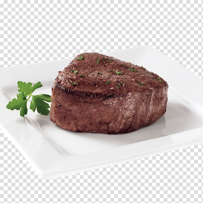 beef steak on white plate, Roast beef Steak Beef tenderloin Venison, beef steak transparent background PNG clipart