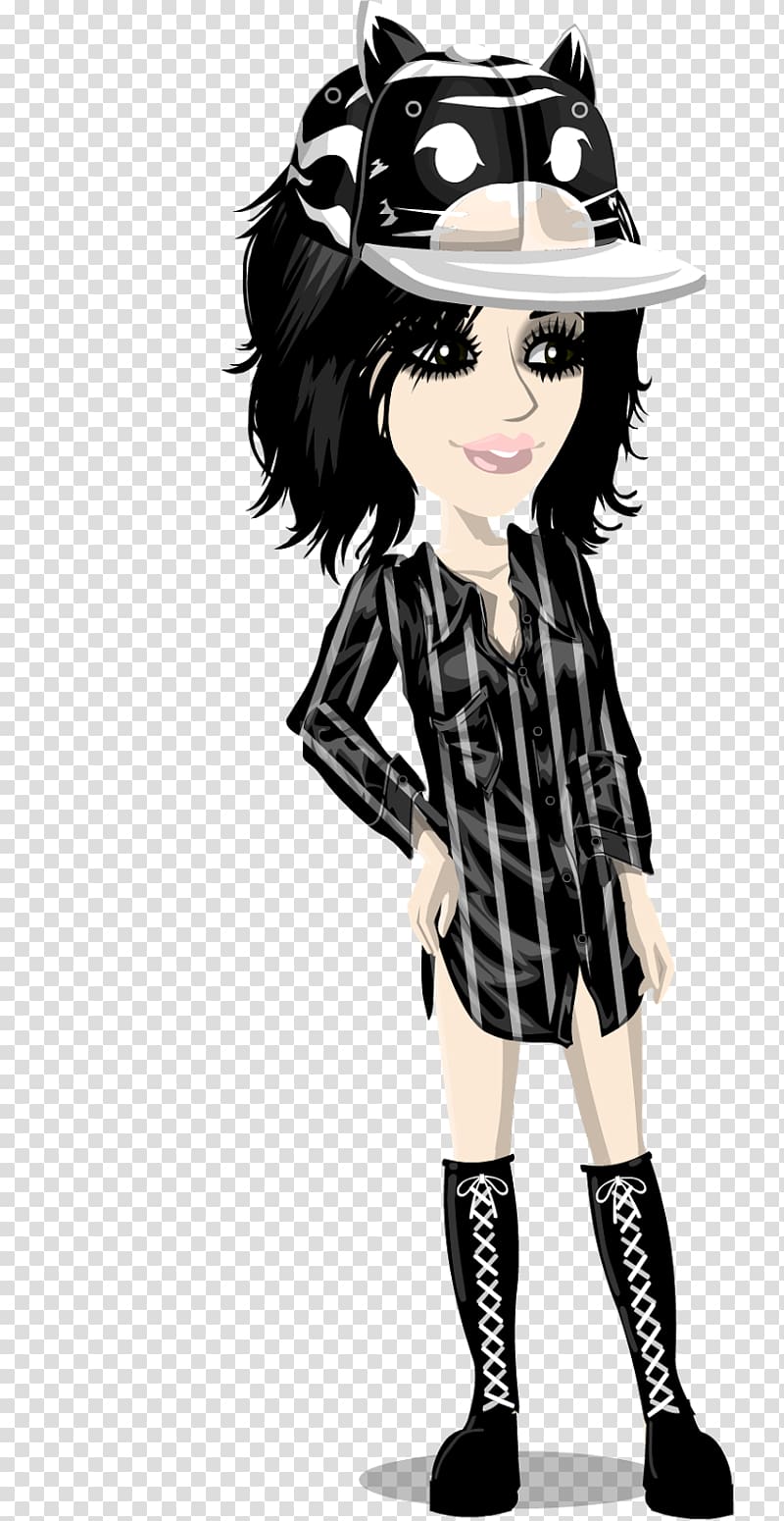 Black hair Cartoon Headgear Character, spfc transparent background PNG clipart