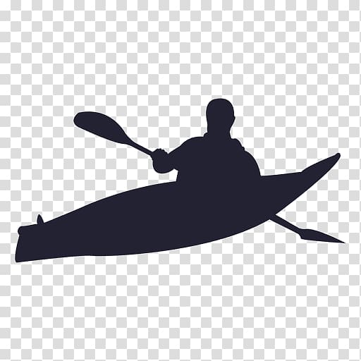 canoeing and kayaking Silhouette, Silhouette transparent background PNG clipart