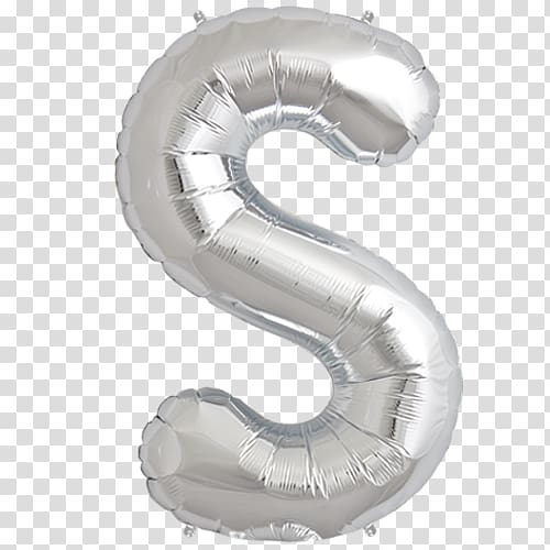 Mylar balloon Silver BoPET Letter, foil transparent background PNG clipart