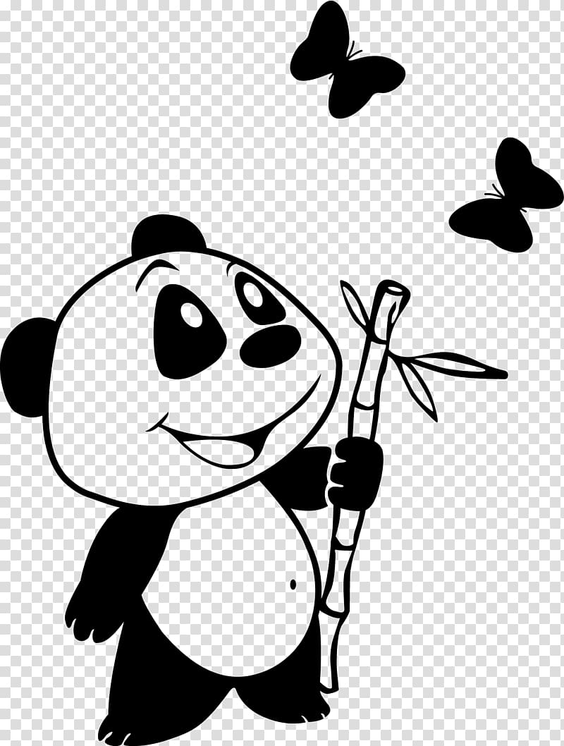 Giant panda Sticker Bear Decal Adhesive, panda printing transparent background PNG clipart