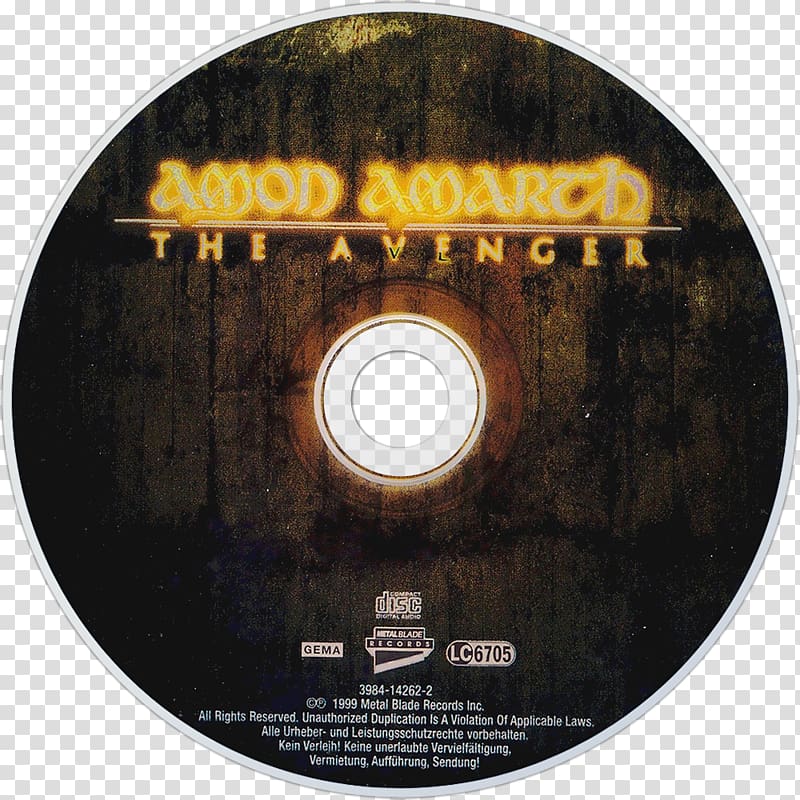 Compact disc Amon Amarth The Avenger Once Sent from the Golden Hall, dvd transparent background PNG clipart