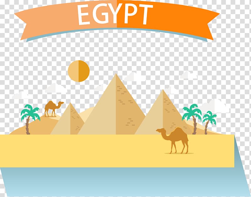 Egyptian pyramids Ancient Egypt Euclidean , Egypt Landscape transparent background PNG clipart