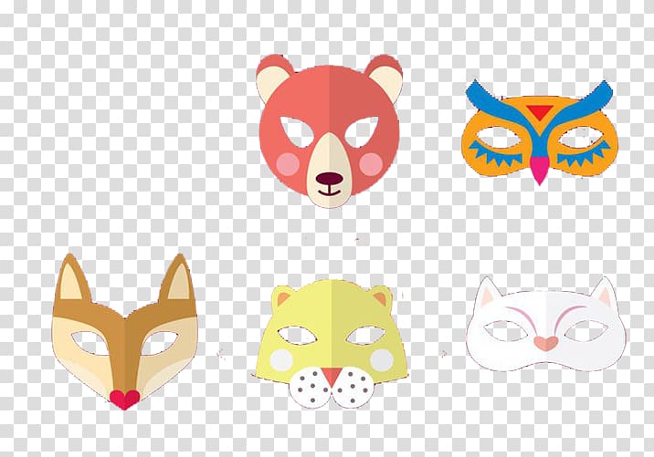 Mask Animal , Fox animal bear mask transparent background PNG clipart