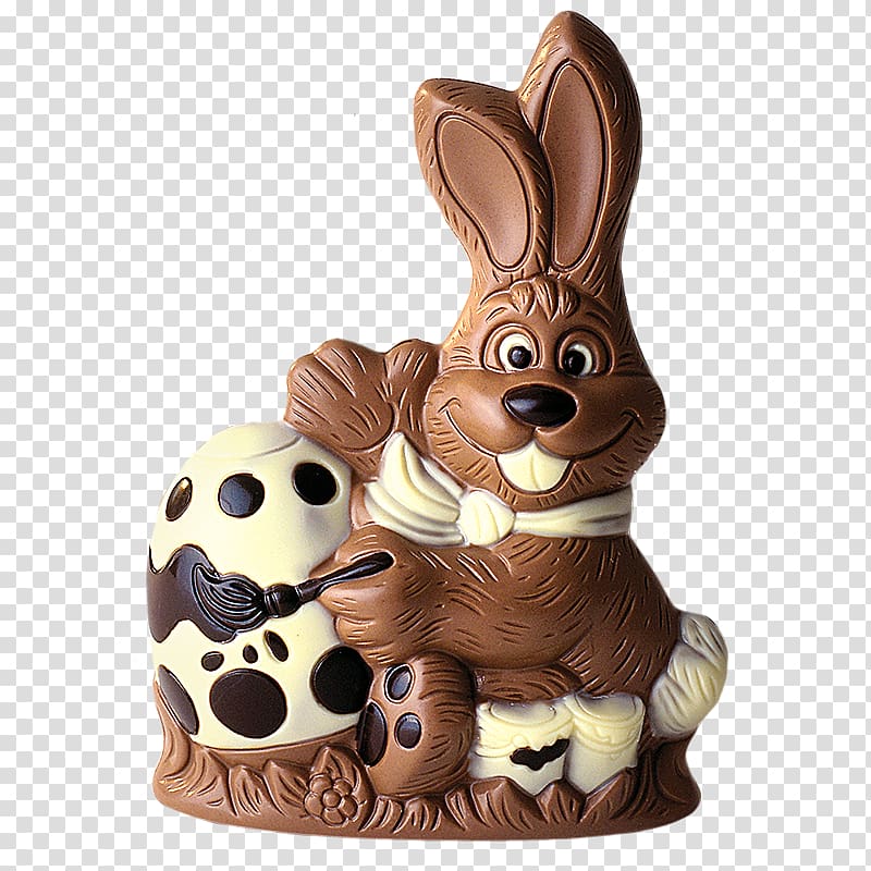Easter Bunny Figurine Animal, Chocolate Bunny transparent background PNG clipart