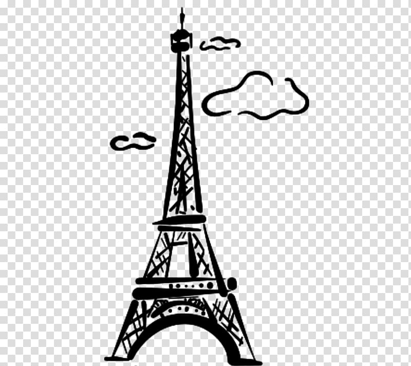 Eiffel Tower Drawing Wall decal Cartoon, eiffel tower transparent background PNG clipart