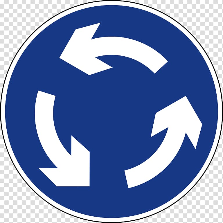 Roundabout Road KRESZ Traffic sign, road transparent background PNG clipart