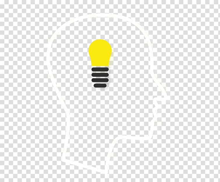 Brand Yellow Pattern, Creative bulb head transparent background PNG clipart