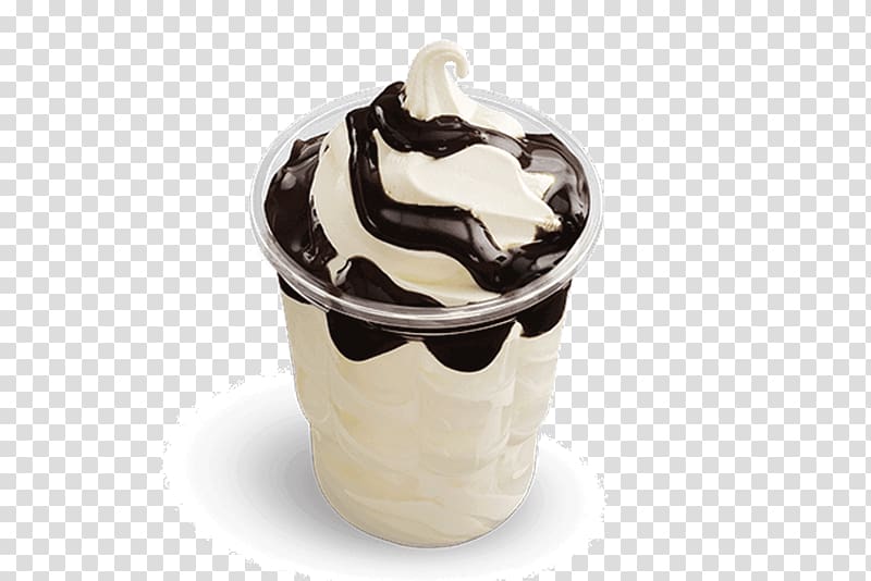 Milkshake Sundae McFlurry Fudge McDonald\'s Big Mac, sundae transparent background PNG clipart