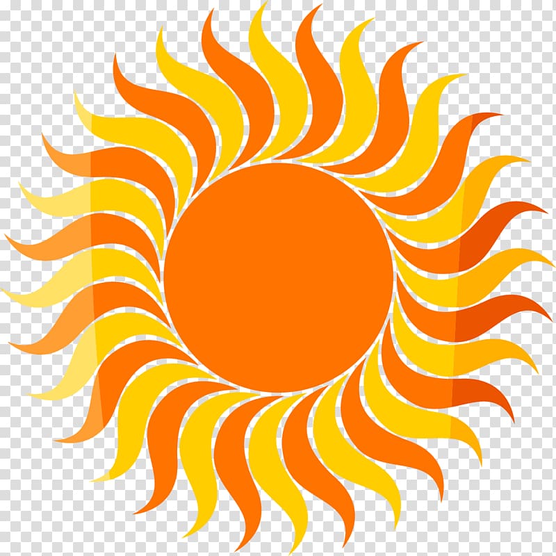 Sunlight, Hand-painted yellow sun transparent background PNG clipart