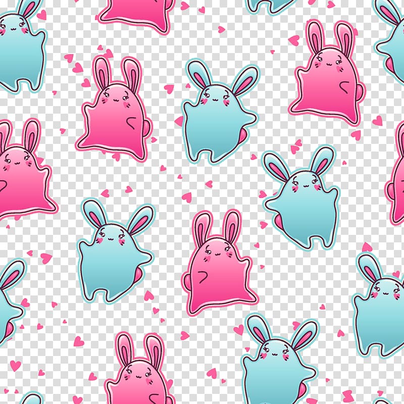 Doodle Illustration, Cute bunny background transparent background PNG clipart