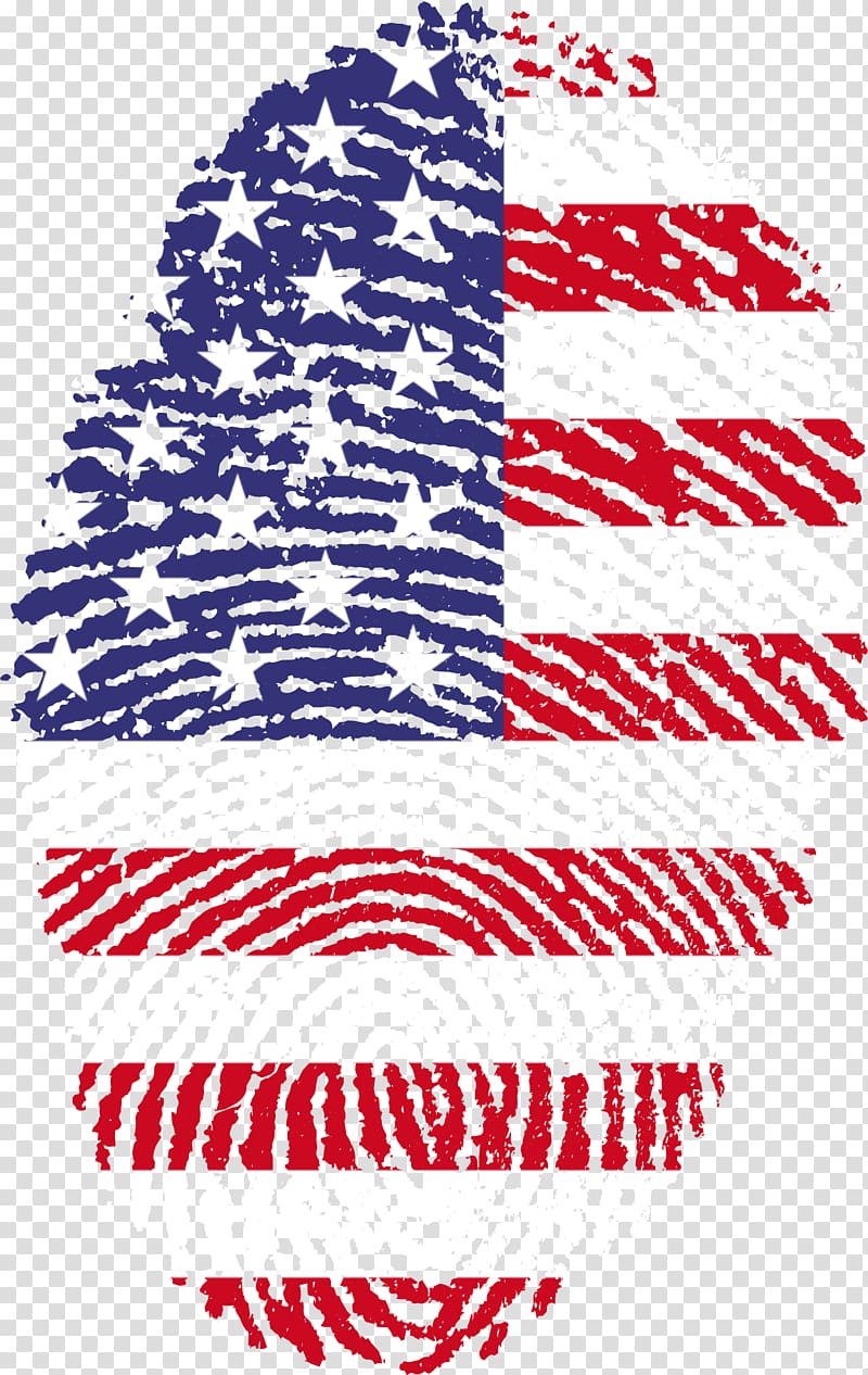 T-shirt Flag of the United States Fingerprint Flag of the United States, T-shirt transparent background PNG clipart