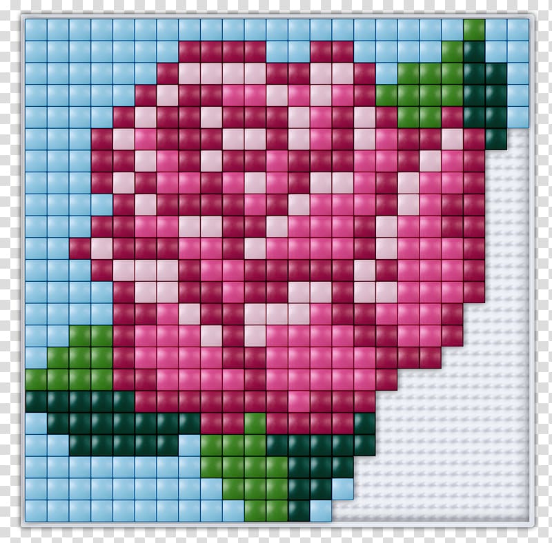 Cross-stitch Flower Bead Pattern, flower transparent background PNG clipart