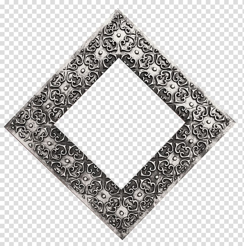 Geometry Set Information Shape Pattern, Ornate Silver Frame transparent background PNG clipart